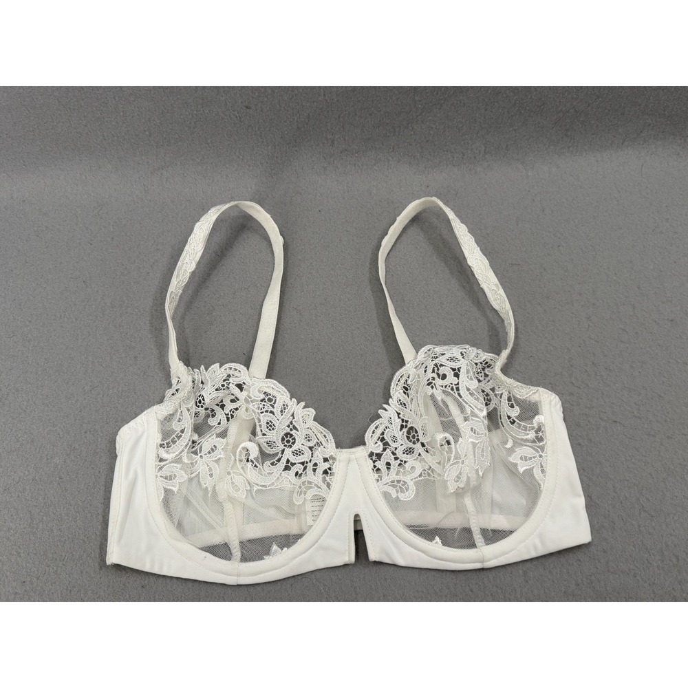 Simone Perele Saga Demi Cup Bra 32E Lace Sheer Underwire Coquette 15C330
